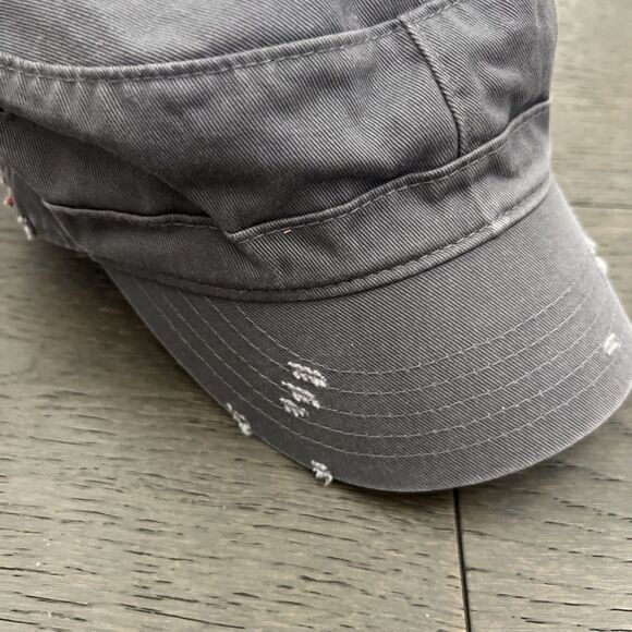 Y2K esque BLUEDYE Art to Wear PaigeBoy Cap Hat Boho Denim - Picture 2 of 5